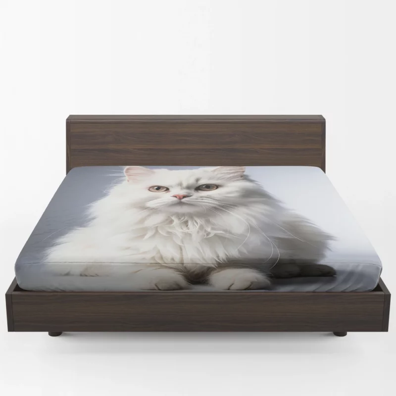 Persian Cat With Dichromatic Eyes Fitted Sheet 1