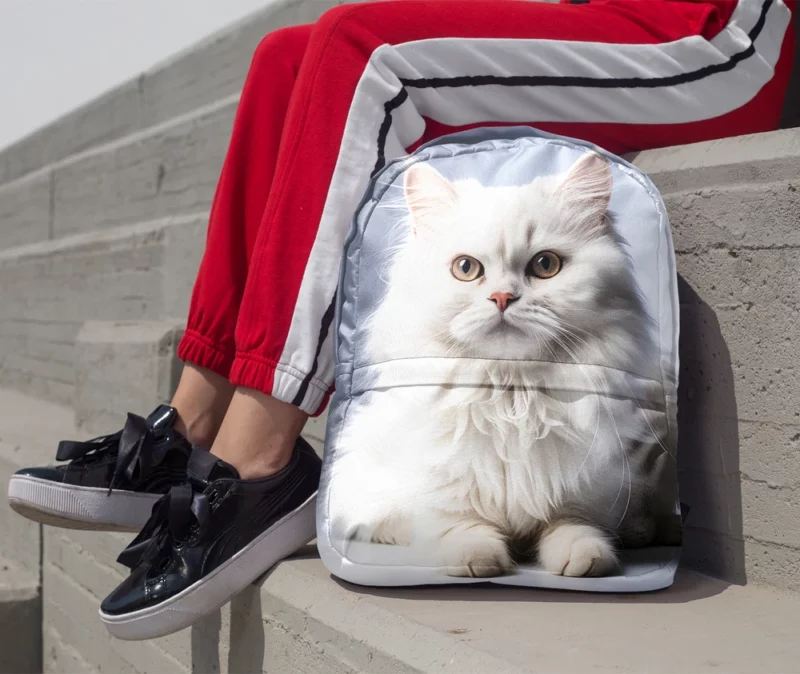 Persian Cat With Dichromatic Eyes Minimalist Backpack 1