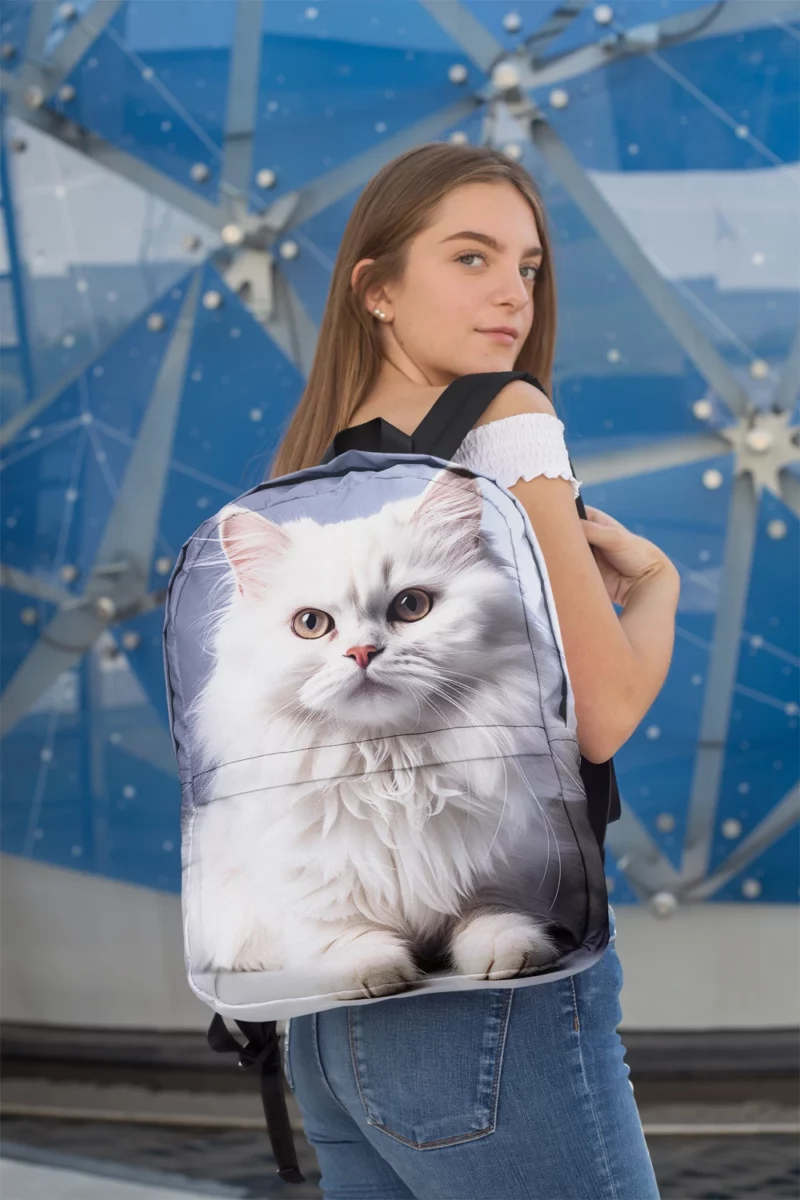 Persian Cat With Dichromatic Eyes Minimalist Backpack 2