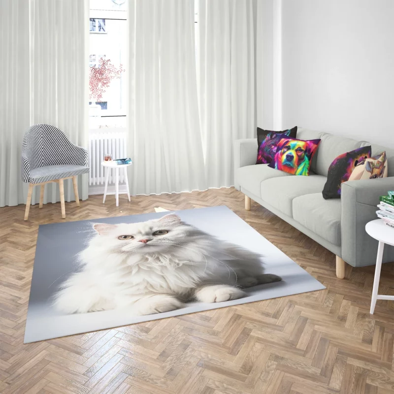 Persian Cat With Dichromatic Eyes Rug 2