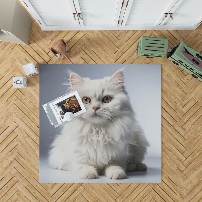 Persian Cat With Dichromatic Eyes Rug