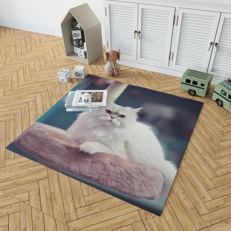 Persian Cat in Salon Rug 1