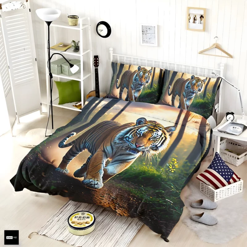 Photographic Bengal Tiger Mid-run Bedding Set