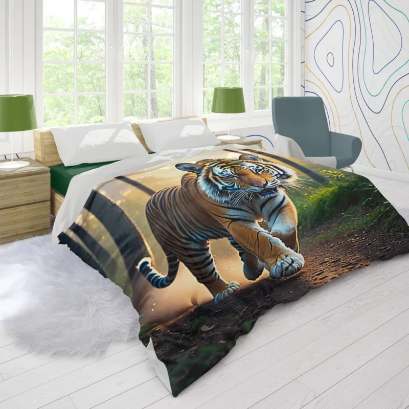 Photographic Bengal Tiger Mid-run Duvet Cover