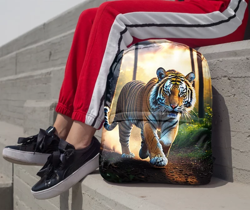 Photographic Bengal Tiger Mid-run Minimalist Backpack 1