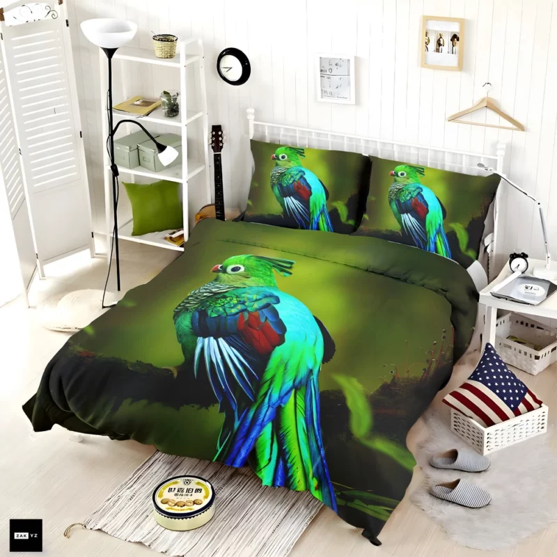 Photorealistic Quetzal A Parrot Beauty Bedding Set