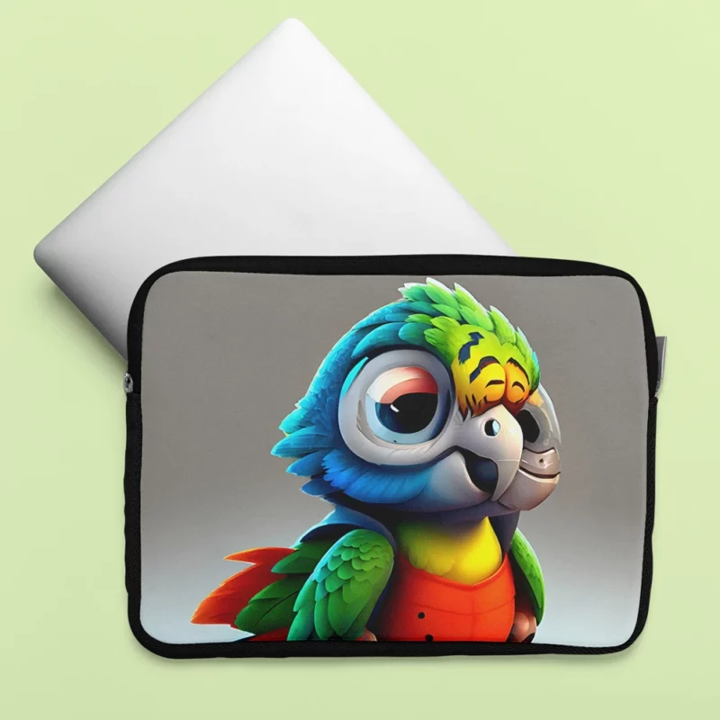 Pixar-Style Mini Parrot Laptop Sleeve