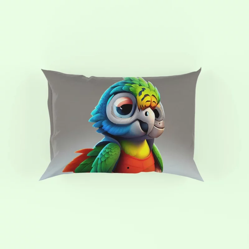 Pixar-Style Mini Parrot Pillow Case