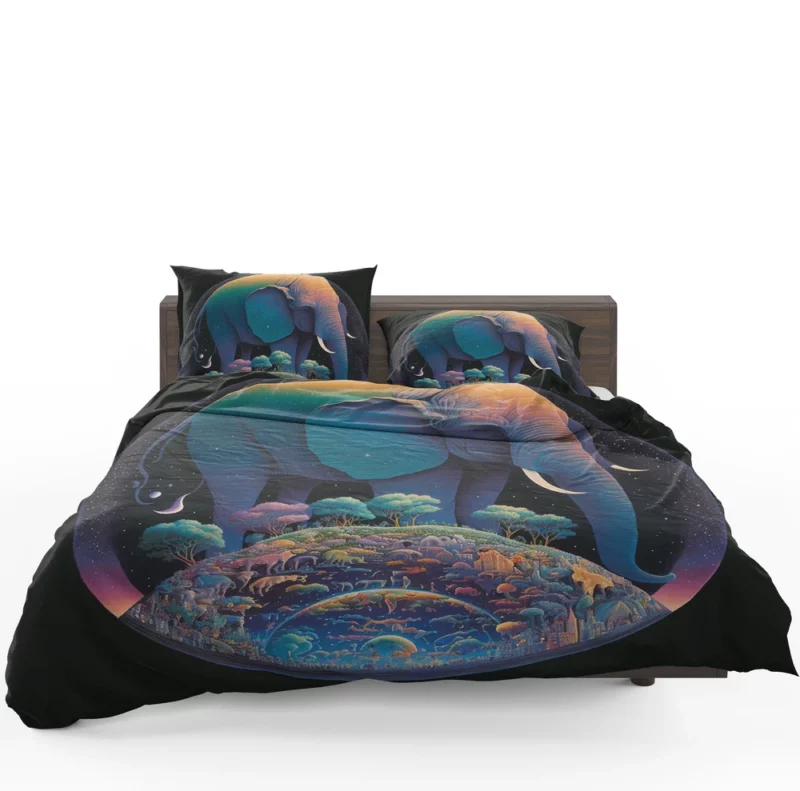 Pixel Art Fantasy Elephant Bedding Set 1