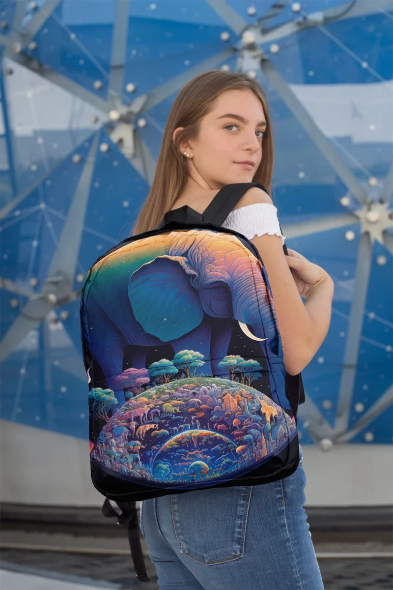 Pixel Art Fantasy Elephant Minimalist Backpack 2