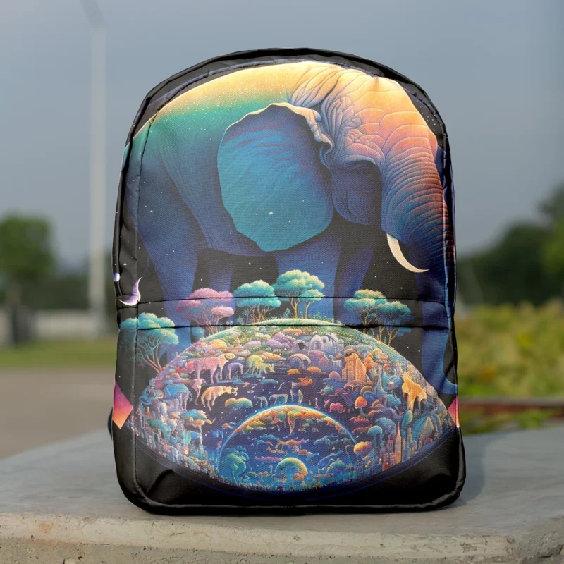 Pixel Art Fantasy Elephant Minimalist Backpack