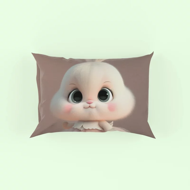 Playful Cartoon Bunny Pillow Case