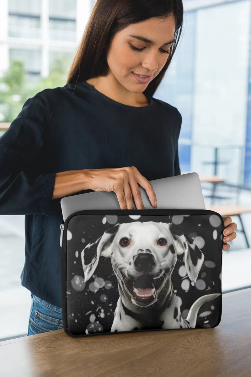 Playful Jumping Dalmatian Laptop Sleeve 1