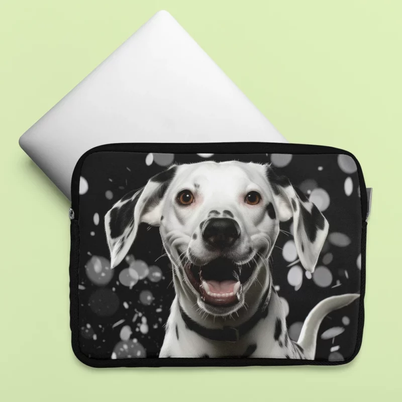 Playful Jumping Dalmatian Laptop Sleeve