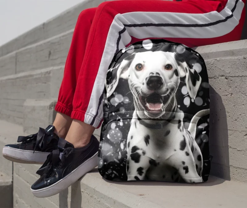 Playful Jumping Dalmatian Minimalist Backpack 1