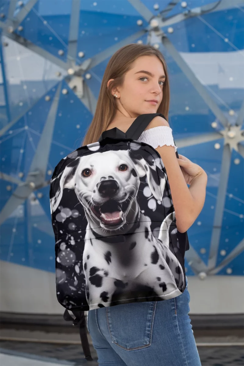 Playful Jumping Dalmatian Minimalist Backpack 2