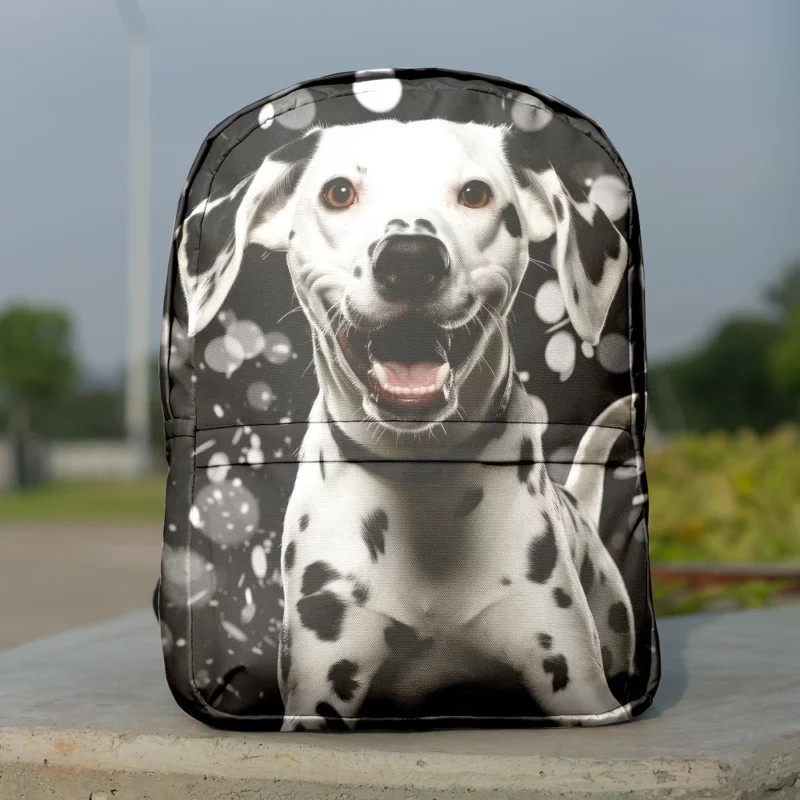 Playful Jumping Dalmatian Minimalist Backpack