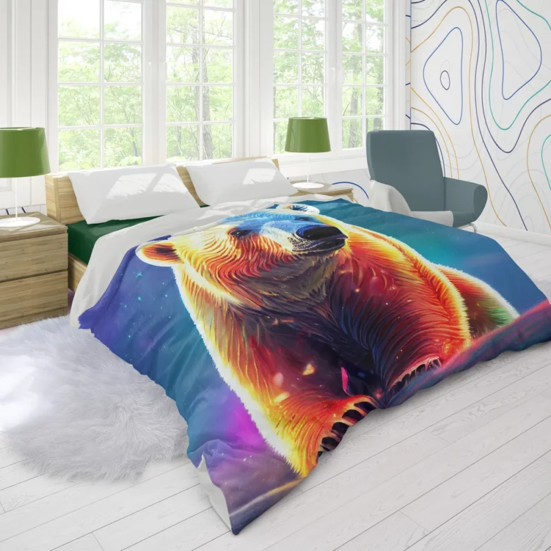 Playful Polar Bear Cub Duvet Cover