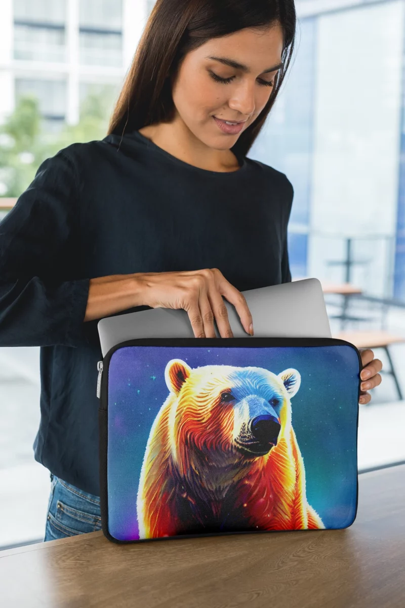 Playful Polar Bear Cub Laptop Sleeve 1