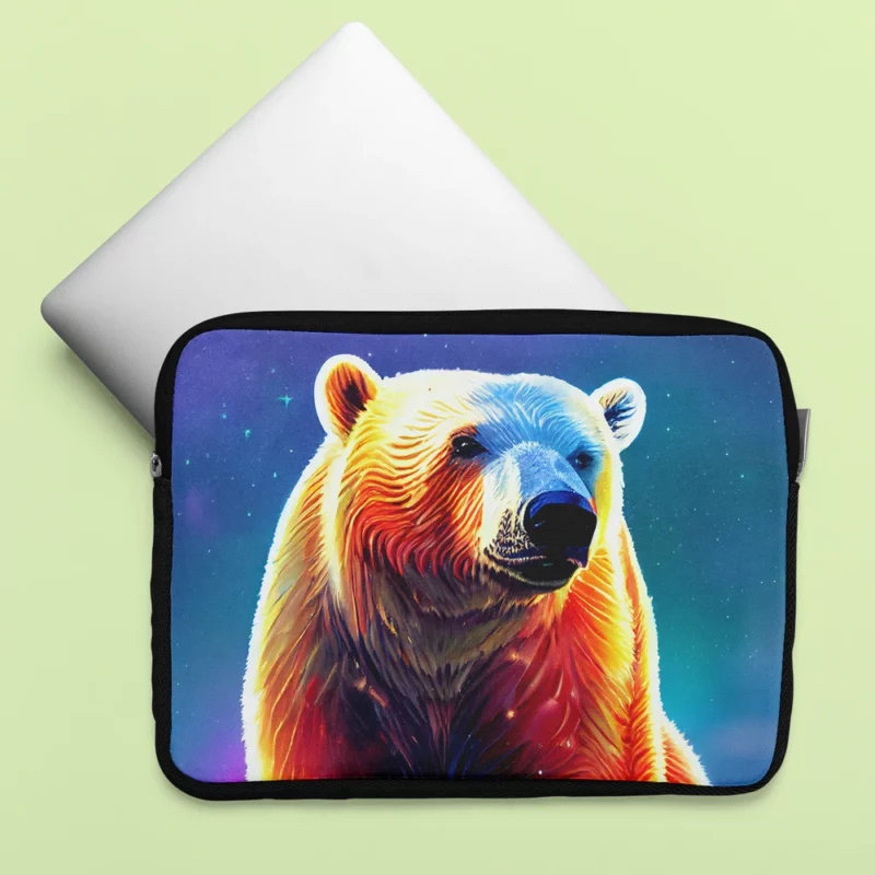 Playful Polar Bear Cub Laptop Sleeve