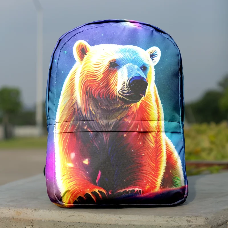 Playful Polar Bear Cub Minimalist Backpack