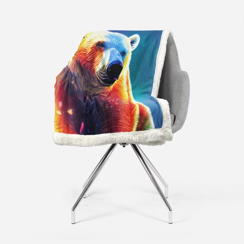 Playful Polar Bear Cub Sherpa Fleece Blanket 1