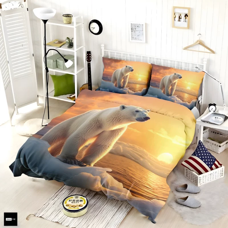 Polar Bear Portrait Bedding Set