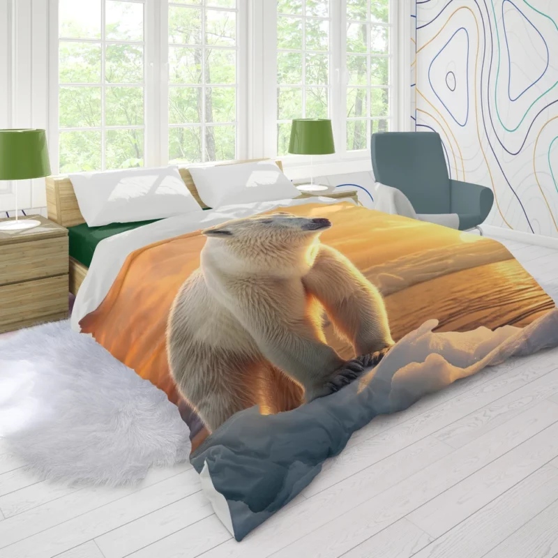 Polar Bear Portrait Duvet Cover