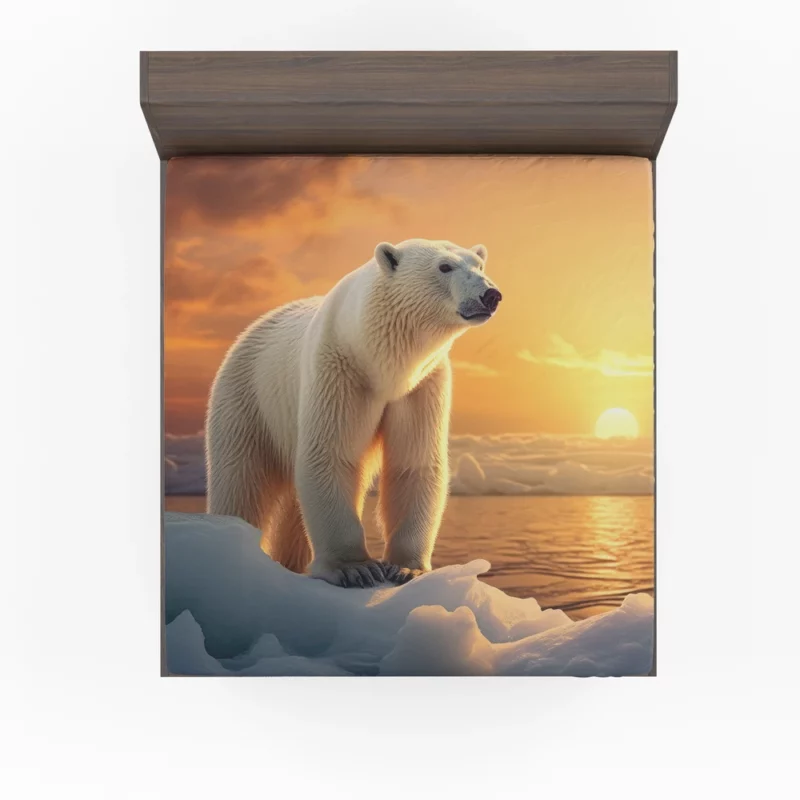 Polar Bear Portrait Fitted Sheet