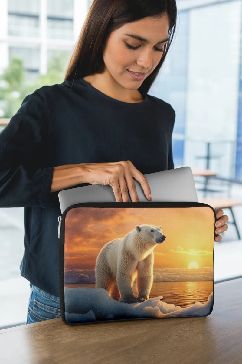 Polar Bear Portrait Laptop Sleeve 1