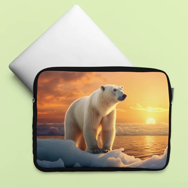 Polar Bear Portrait Laptop Sleeve