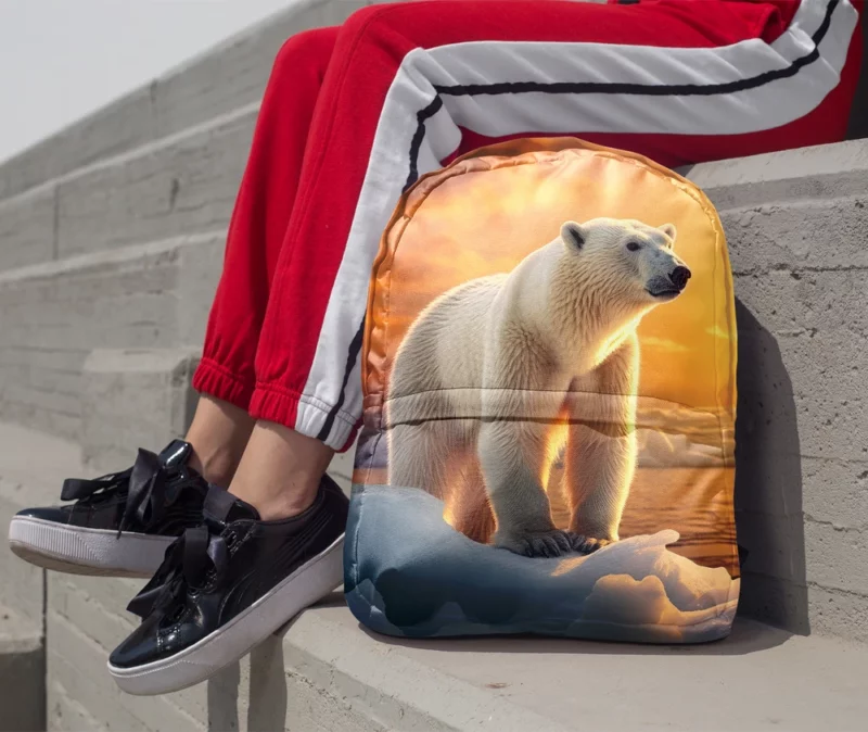 Polar Bear Portrait Minimalist Backpack 1