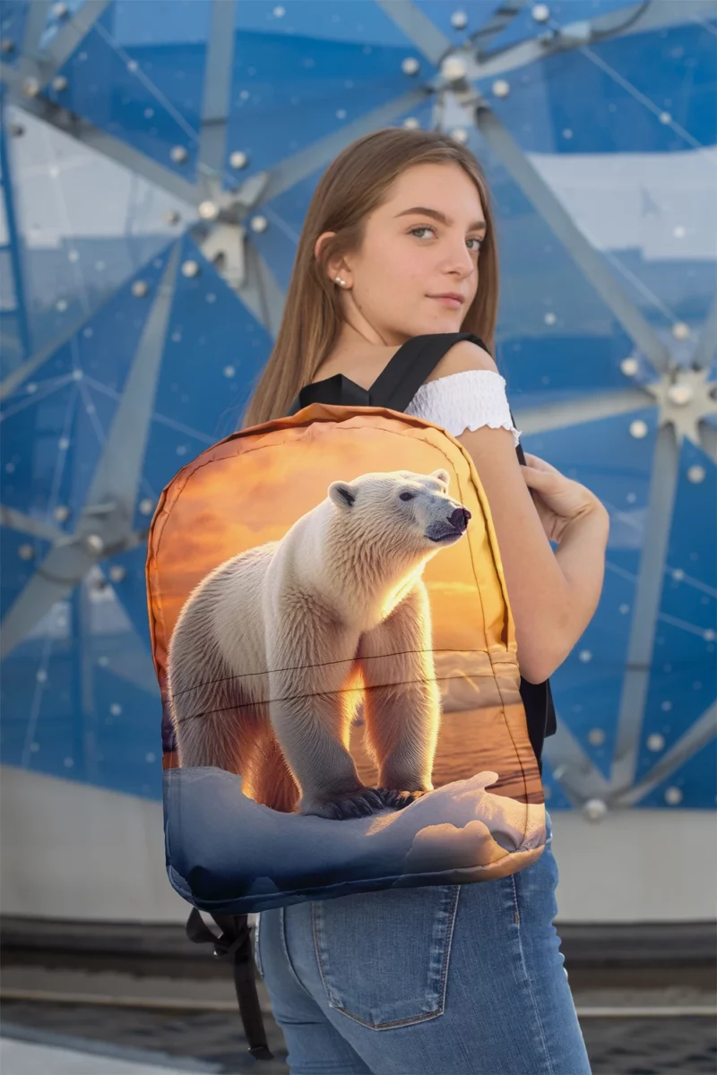 Polar Bear Portrait Minimalist Backpack 2