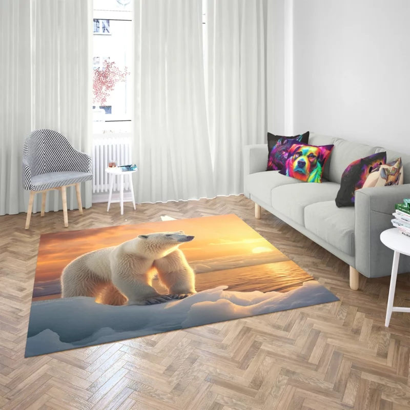 Polar Bear Portrait Rug 2