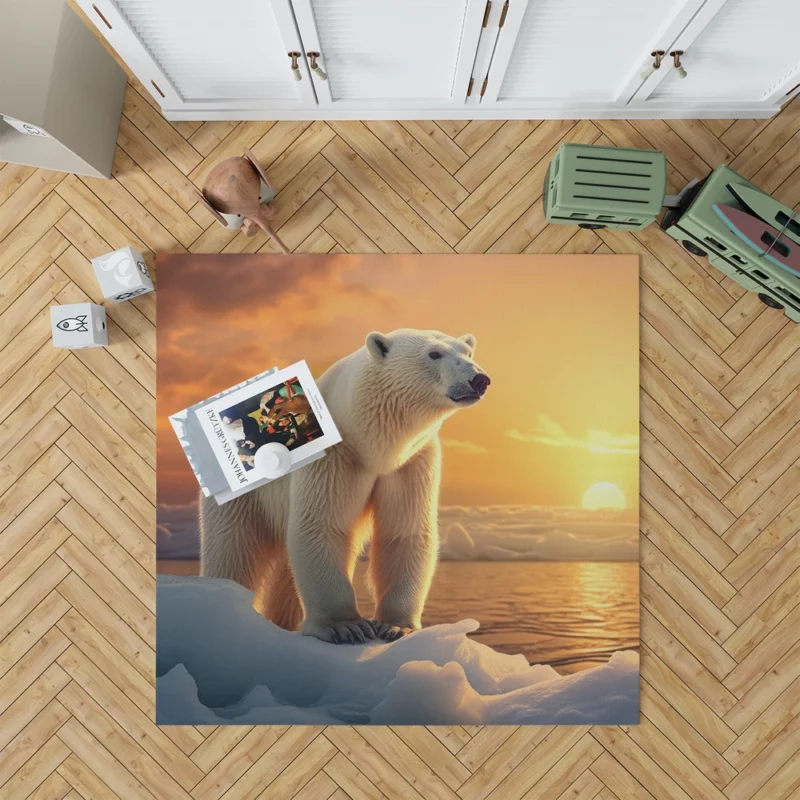 Polar Bear Portrait Rug