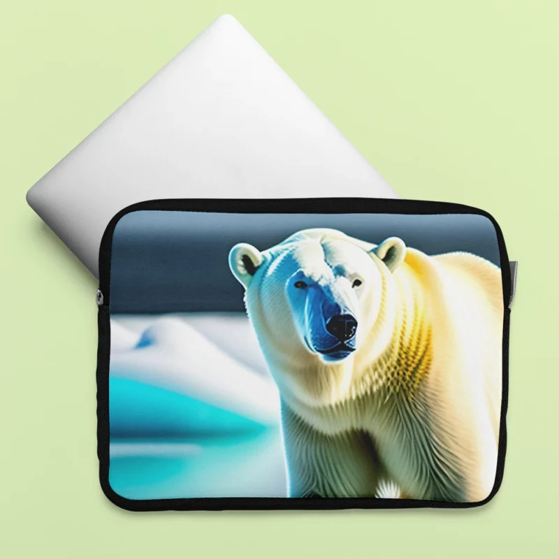 Polar Bear Surveying the Ice Laptop Sleeve