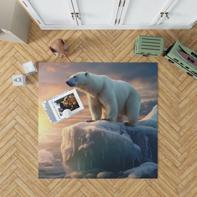 Polar Bear in the Arctic Rug