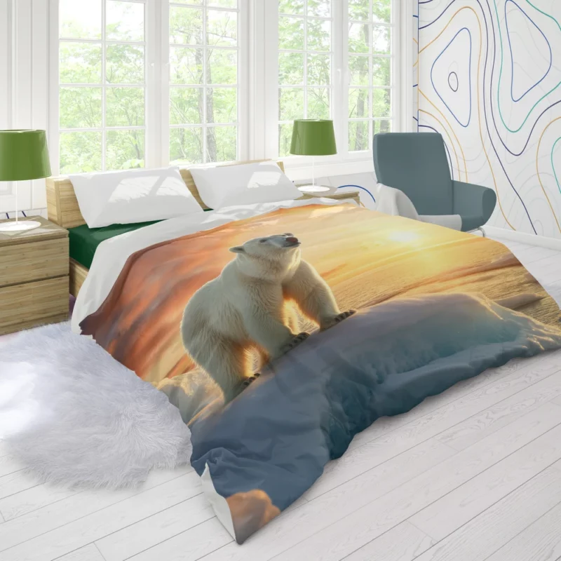 Polar Bear in the Arctic Tundra Duvet Cover