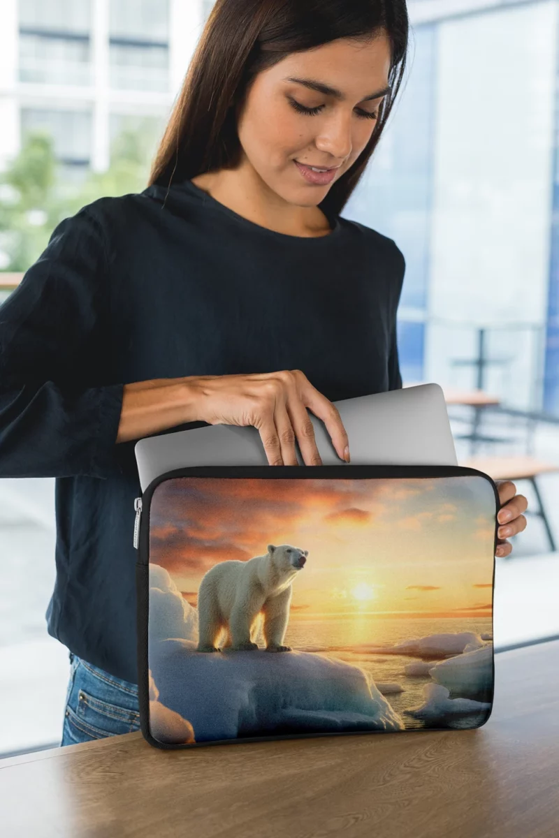 Polar Bear in the Arctic Tundra Laptop Sleeve 1