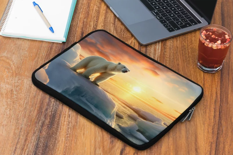 Polar Bear in the Arctic Tundra Laptop Sleeve 2