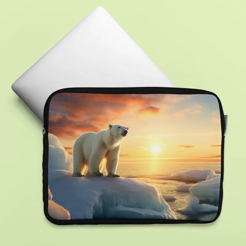 Polar Bear in the Arctic Tundra Laptop Sleeve