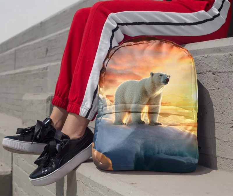 Polar Bear in the Arctic Tundra Minimalist Backpack 1