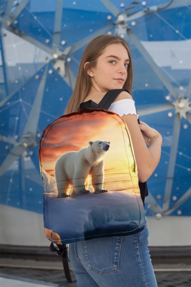 Polar Bear in the Arctic Tundra Minimalist Backpack 2