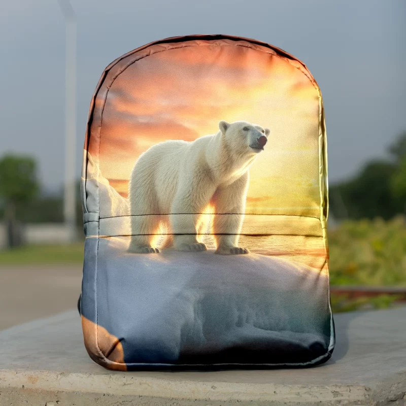 Polar Bear in the Arctic Tundra Minimalist Backpack