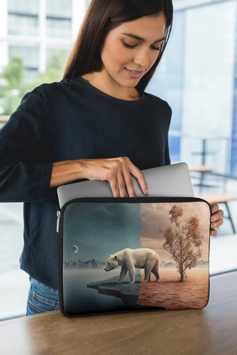 Polar Bear in the Desert Laptop Sleeve 1