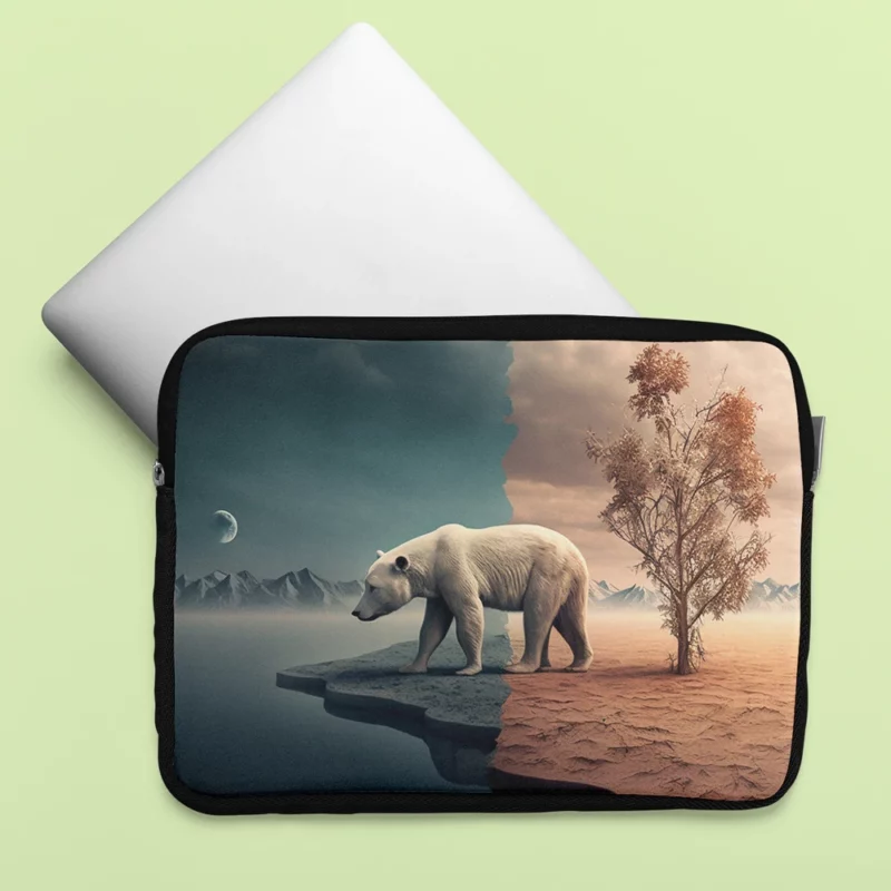 Polar Bear in the Desert Laptop Sleeve