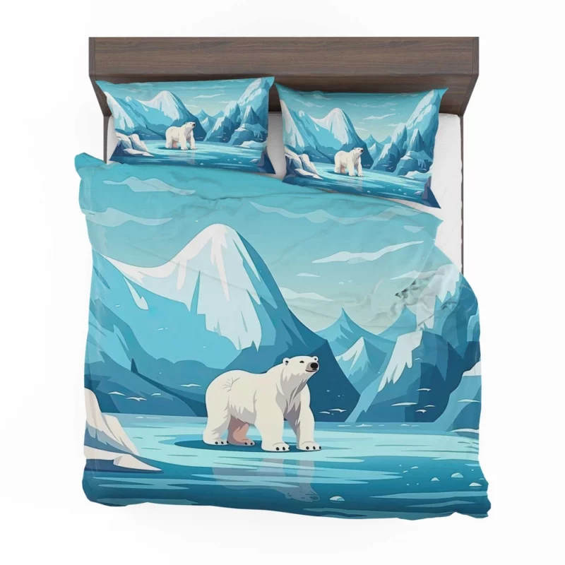 Polar Bear on Frozen Lake Bedding Set 2