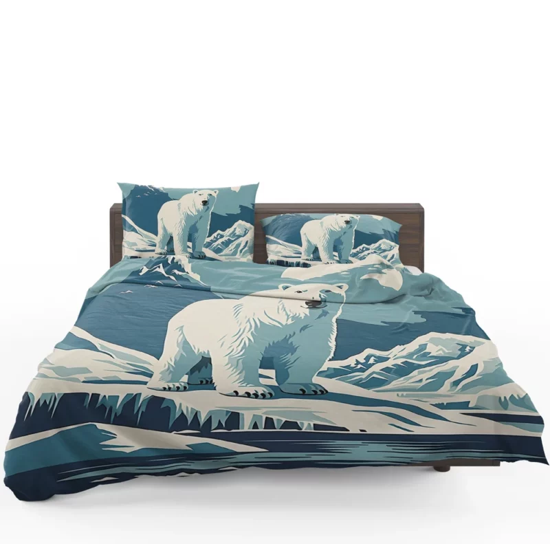 Polar Bear on Ice Floe Bedding Set 1