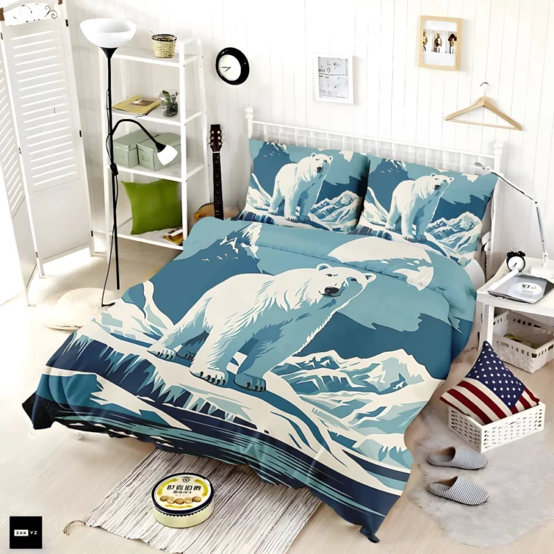 Polar Bear on Ice Floe Bedding Set