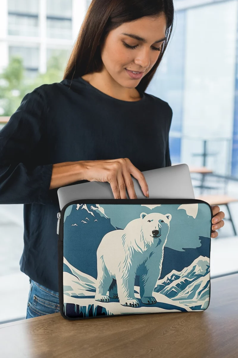 Polar Bear on Ice Floe Laptop Sleeve 1